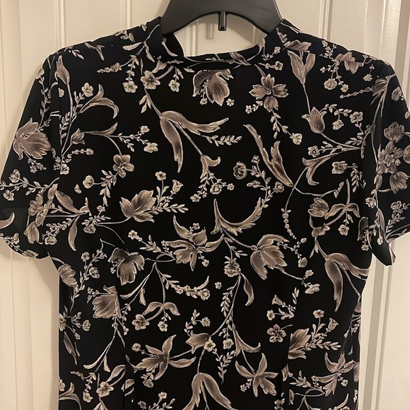 Norton‎ McNaughton Woman’s S  Shift Dress Multicolor Black Floral Maxi belted - Picture 10 of 13